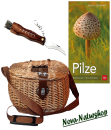 Pilz-Set Nova "Rotkappe", 3  teilig , Pilzkorb , Buch und Pilzmesser , Pilz - Umhängekorb